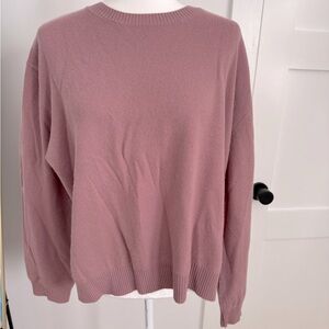 Beachwood Cashmere Crewneck Sweater Relaxed Mauve Pink Size Large Cozy Classic
